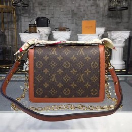 Replica Louis Vuitton Brown Monogram Tan Metis Pochette Chain