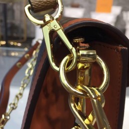 Replica Louis Vuitton Brown Monogram Tan Metis Pochette Chain
