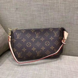 Replica Louis Vuitton Brown Monogram Pochette Accessoires - Style 2