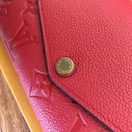 Replica Louis Vuitton Red Embossed Monogram Sarah Wallet