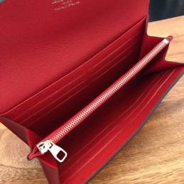 Replica Louis Vuitton Red Embossed Monogram Sarah Wallet