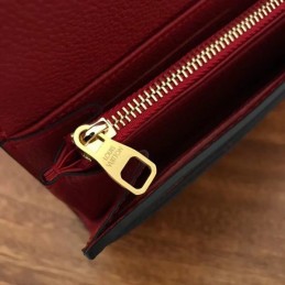 Replica Louis Vuitton Red Embossed Monogram Sarah Wallet