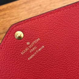 Replica Louis Vuitton Red Embossed Monogram Sarah Wallet