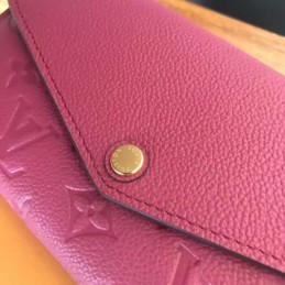 Replica Louis Vuitton Burgundy Embossed Monogram Sarah Wallet