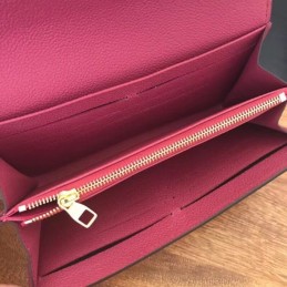 Replica Louis Vuitton Burgundy Embossed Monogram Sarah Wallet