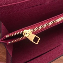 Replica Louis Vuitton Burgundy Embossed Monogram Sarah Wallet