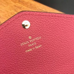 Replica Louis Vuitton Burgundy Embossed Monogram Sarah Wallet
