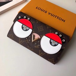 Replica Louis Vuitton Brown Monogram Eagle Owl Sarah Wallet