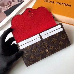 Replica Louis Vuitton Brown Monogram Eagle Owl Sarah Wallet