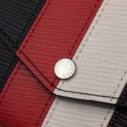 Replica Louis Vuitton Black Red White Stripe Sarah Wallet