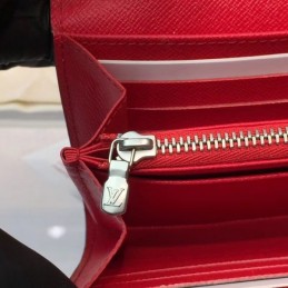 Replica Louis Vuitton Beige Pink Red Stripe Sarah Wallet