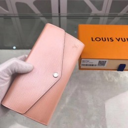 Replica Louis Vuitton Pale Pink Textured Sarah Wallet