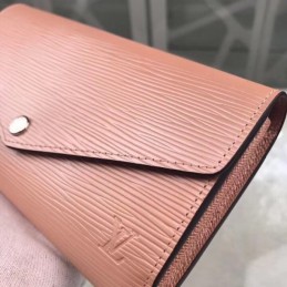 Replica Louis Vuitton Pale Pink Textured Sarah Wallet