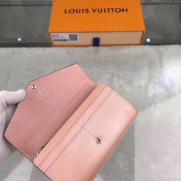 Replica Louis Vuitton Pale Pink Textured Sarah Wallet
