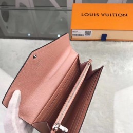 Replica Louis Vuitton Pale Pink Textured Sarah Wallet
