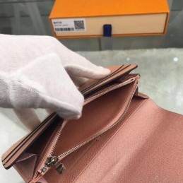 Replica Louis Vuitton Pale Pink Textured Sarah Wallet