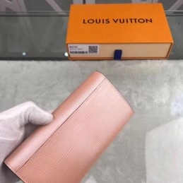 Replica Louis Vuitton Pale Pink Textured Sarah Wallet