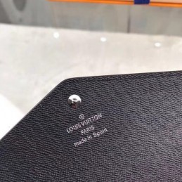 Replica Louis Vuitton Black Textured Sarah Wallet