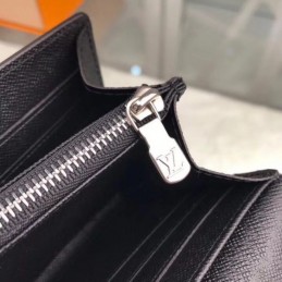 Replica Louis Vuitton Black Textured Sarah Wallet