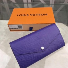 Replica Louis Vuitton Purple Textured Sarah Wallet