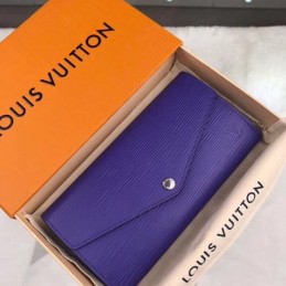 Replica Louis Vuitton Purple Textured Sarah Wallet