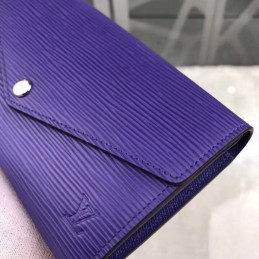 Replica Louis Vuitton Purple Textured Sarah Wallet