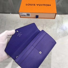 Replica Louis Vuitton Purple Textured Sarah Wallet