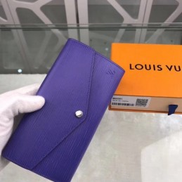 Replica Louis Vuitton Purple Textured Sarah Wallet
