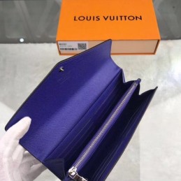 Replica Louis Vuitton Purple Textured Sarah Wallet