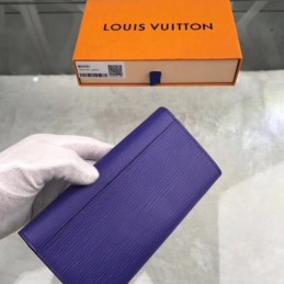Replica Louis Vuitton Purple Textured Sarah Wallet