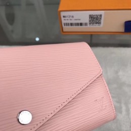 Replica Louis Vuitton Light Pink Textured Sarah Wallet