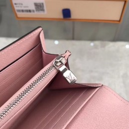 Replica Louis Vuitton Light Pink Textured Sarah Wallet
