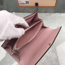 Replica Louis Vuitton Light Pink Textured Sarah Wallet