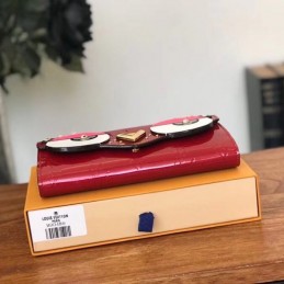 Replica Louis Vuitton Red Eagle Owl Sarah Wallet