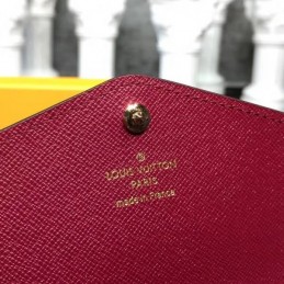 Replica Louis Vuitton Brown Monogram Travel Patch Burgundy Interior Sarah Wallet