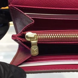Replica Louis Vuitton Brown Monogram Travel Patch Burgundy Interior Sarah Wallet