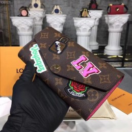 Replica Louis Vuitton Brown Monogram Multicolor Patch Sarah Wallet