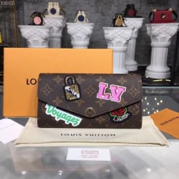 Replica Louis Vuitton Brown Monogram Multicolor Patch Sarah Wallet