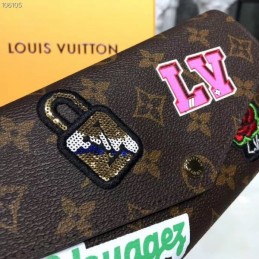 Replica Louis Vuitton Brown Monogram Multicolor Patch Sarah Wallet
