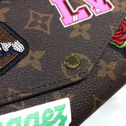 Replica Louis Vuitton Brown Monogram Multicolor Patch Sarah Wallet