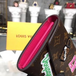 Replica Louis Vuitton Brown Monogram Multicolor Patch Sarah Wallet