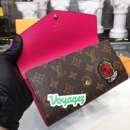 Replica Louis Vuitton Brown Monogram Multicolor Patch Sarah Wallet