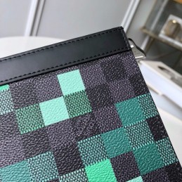 Replica Louis Vuitton Damier Graphite Green Pixel Pochette Voyage MM