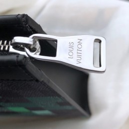 Replica Louis Vuitton Damier Graphite Green Pixel Pochette Voyage MM