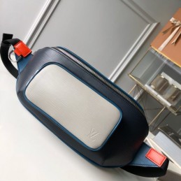 Replica Louis Vuitton Navy Blue Leather Bumbag Melville