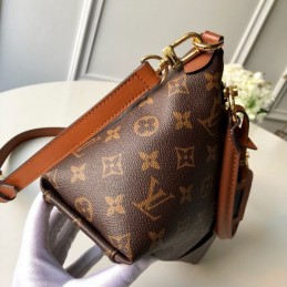 Replica Louis Vuitton Brown Monogram Black Panel V Tote BB
