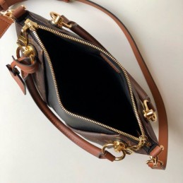 Replica Louis Vuitton Brown Monogram Black Panel V Tote BB