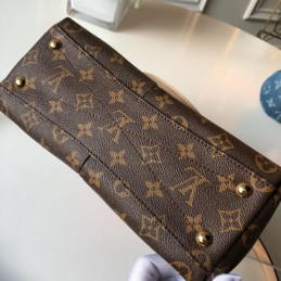 Replica Louis Vuitton Brown Monogram Red Panel V Tote BB