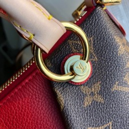 Replica Louis Vuitton Brown Monogram Red Panel V Tote BB