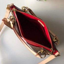 Replica Louis Vuitton Brown Monogram Red Panel V Tote BB